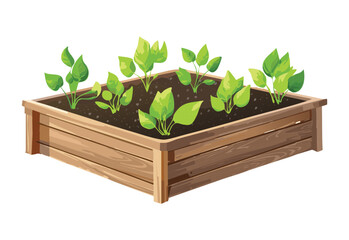 Young Plants in Full Garden Bed