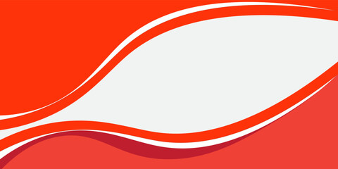 Vector red line background curve element with white space for text and message design, overlapping layers, vector