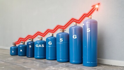 A clear upward trajectory symbolizes the increasing value and consumption of gas in modern industries, reflecting a dynamic global economy and the expanding infrastructure supporting energy needs.