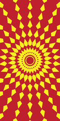 abstract sun graphic vector yellow color on red background vertical for summer background