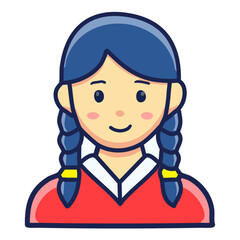 Girl with Braided Hair 