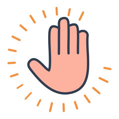 Hand icon. 