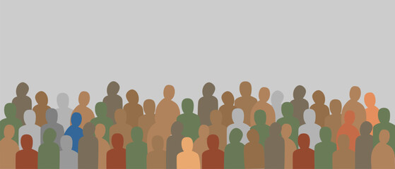 crowd of people or audience illustration design vector