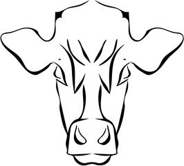 Cow head sign 