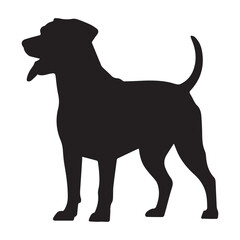 Dog silhouette black color