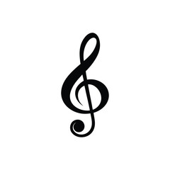 Fototapeta premium treble clef on white background