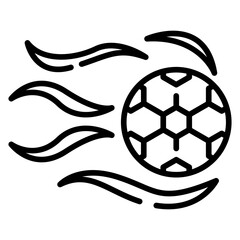 Fototapeta premium Shot ball line icon