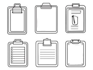 Clipboard Minimalist Line Art Icon