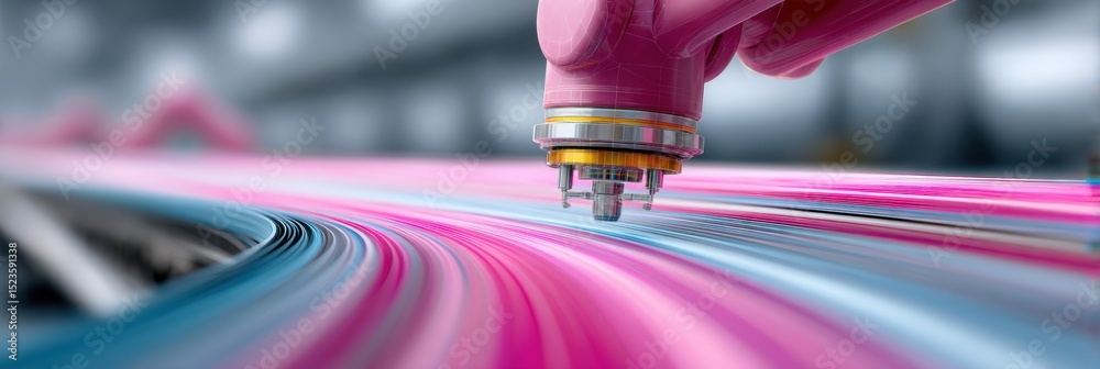 Poster Advanced robotic arm assembling solar panel components in a high-tech sustainable manufacturing facility for clean energy production and industry innovation