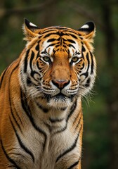 Naklejka premium Tiger bengal tiger wildlife animal predator carnivore feline nature portrait