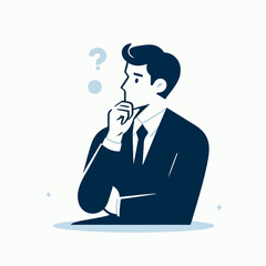 business man thinking about something