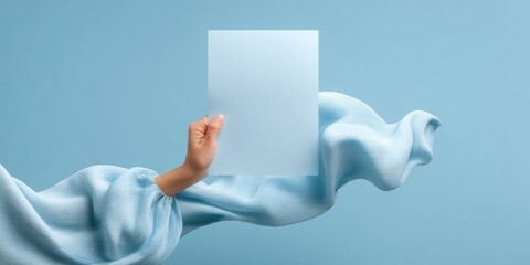 Minimalistic Certified Document with Checkmark Seal in Soft Blue Tones for Quality Assurance and Industry Compliance - Modern Verification Concept