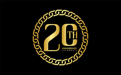 gold number 20 for anniversary celebration	
