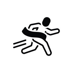 Black solid icon for finish