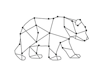 A Pattern of Bear, a perfect vector illustration for animal-themed coloring and drawing art