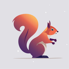 Obraz premium Haunted squirrel icon with a creepy stare, fun and unexpected for spooky animal sets