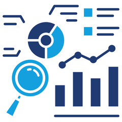 Research Flat Blue Icon