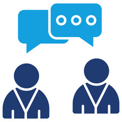 Discussion Flat Blue Icon