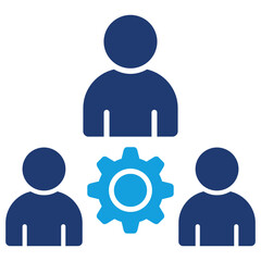 Teamwork Flat Blue Icon