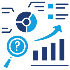Predictive Analytics Flat Blue Icon