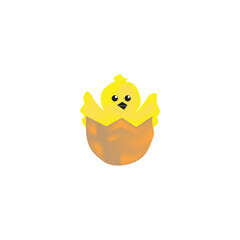 chick vector illustration of a newly hatched chick is very cute and adorable