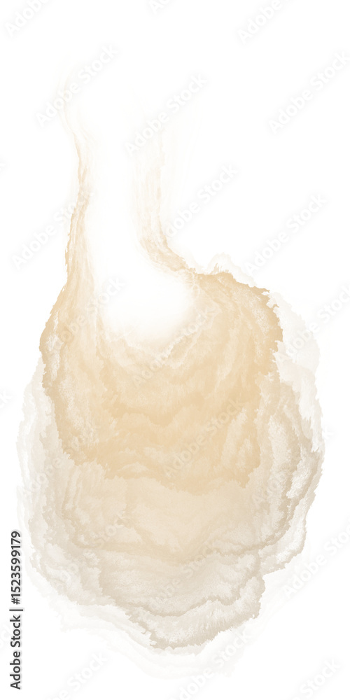 Poster abstract gold watercolor paint with liquid fluid isolated on transparent background for design eleme