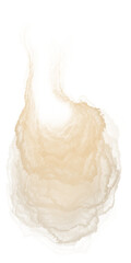 Abstract Gold watercolor paint with liquid fluid isolated on transparent background for design elements in concept luxury.