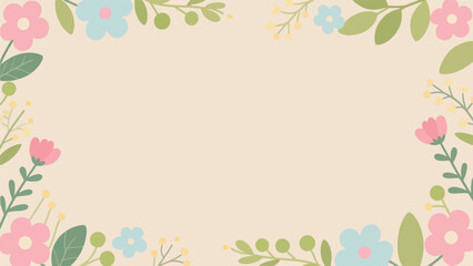 Flower poster background, vector image