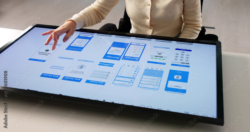 Aufkleber Efficient Business Woman Enhancing User Interface Design