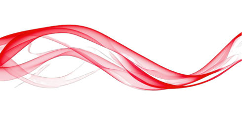Abstract red and white flowing design