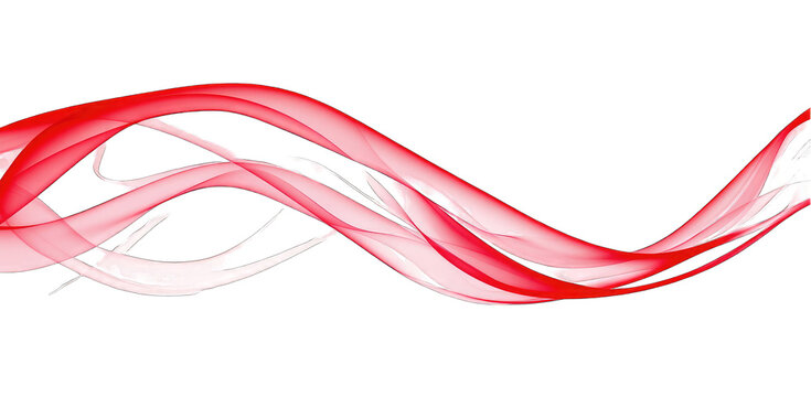 Abstract red and white flowing design - Powered by Adobe