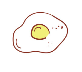 Doodle Hand drawn two egg illustration, happy day happy life.