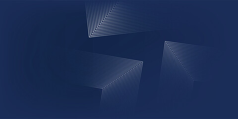 Dark blue background. Modern line stripes curve presentation background.  Abstract decoration  golden pattern  halftone gradients  good simple art