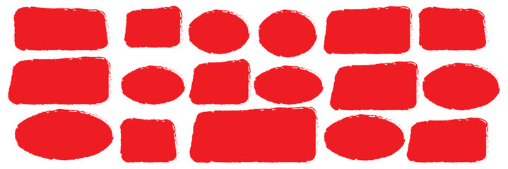 Brush frame icon set. Variety color fresh frame. Vector illustration. Eps 10