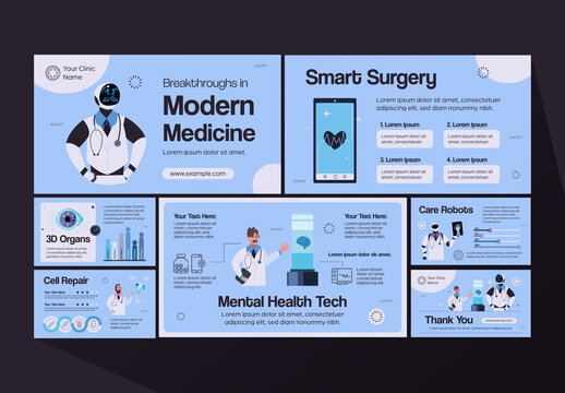 Blue And White Modern Medicine Innovations Medical Presentation