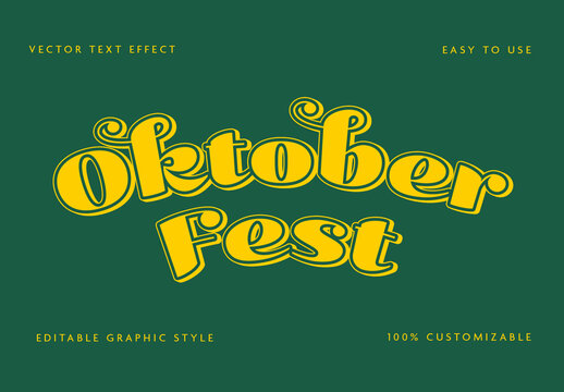 Yellow Bold Retro Stylized Font Vintage Curved Stylized Text Effect