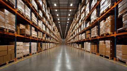 Fototapeta premium a warehouse hall.