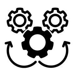 System Operation Icon - Mixed Style for Management & Gears.
