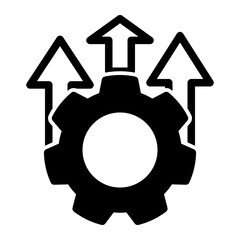 System Upgrade Icon - Mixed Style for Process Optimization & Integration.