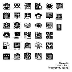 Remote Work And Productivity Icon Pack