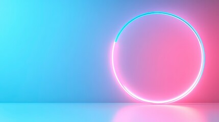 Obraz premium abstract blue pink light line curve. cut out.