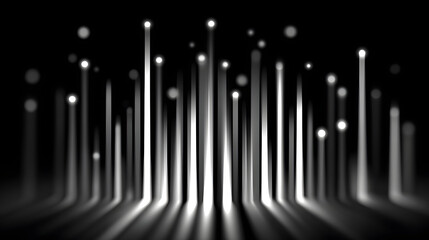 Futuristic abstract background with vertical silver beams
