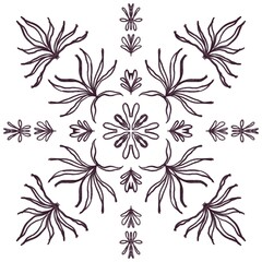 seamless floral pattern isolated on white background