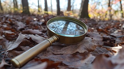 Magnifying Glass Autumn Forest.