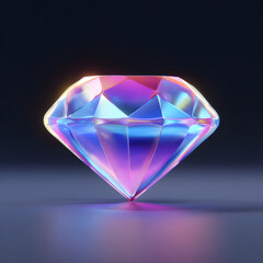 Romantic violet diamond icon for Valentine's Day