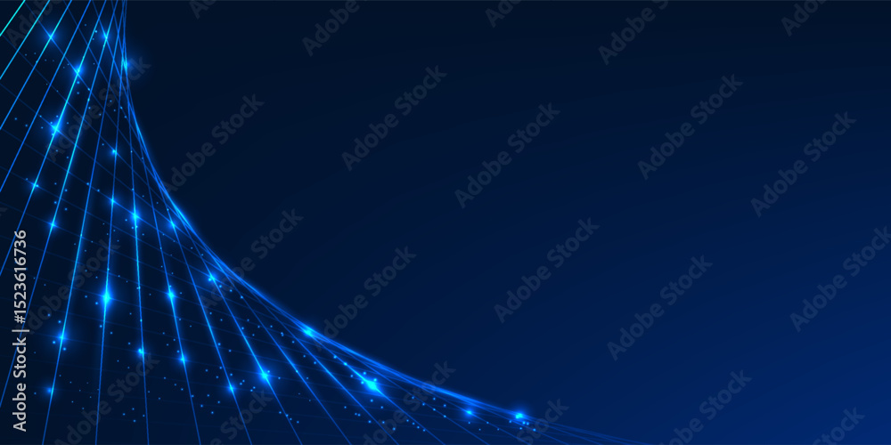 Poster overlapping lines represent the variety of data being transmitted and processed in real time across 