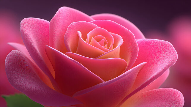 Valentine pink rose petals macro close-up texture