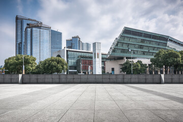 Modern Urban Landscape Featuring Contemporary Architecture and Open Space