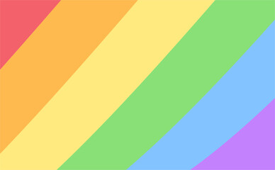 Soft rainbow diagonal stripes. A gentle gradient background with pastel hues of red, orange, yellow, green, blue, and purple. Ideal for cheerful designs.