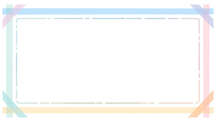 Obraz premium Cute pastel abstract picture frames for presentations and writing messages.